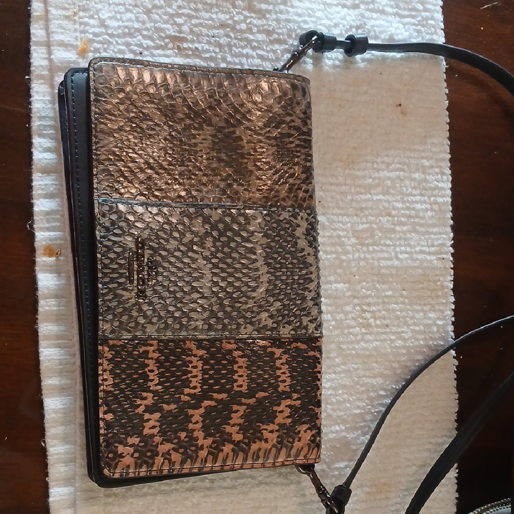 Coach Crossbody Bag in Metallic and Black
